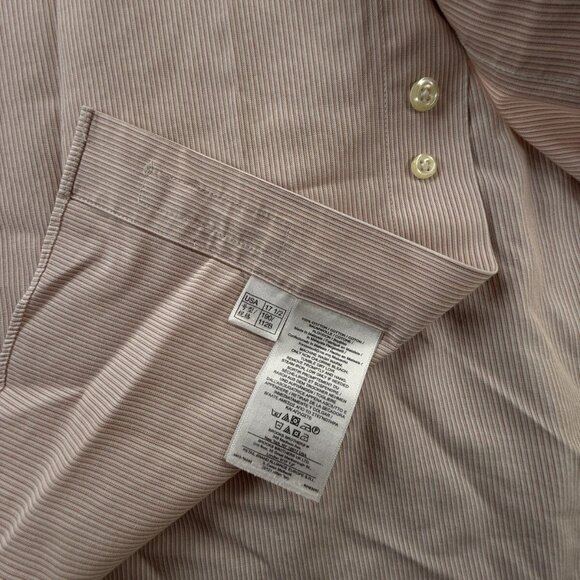 Brooks Brothers Non Iron Button Up Shirt Men Striped 17.5 34 Madison Supima - Picture 12 of 16